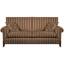 Duresta Cavendish Large Sofa, 2 Scatter Cushions Oscar Stripe Silver Birch